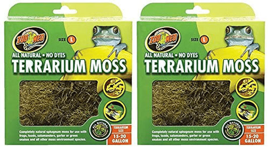 Zoo Med 2 Pack of Terrarium Moss, Large, 15 - 20 Gallon per Pack