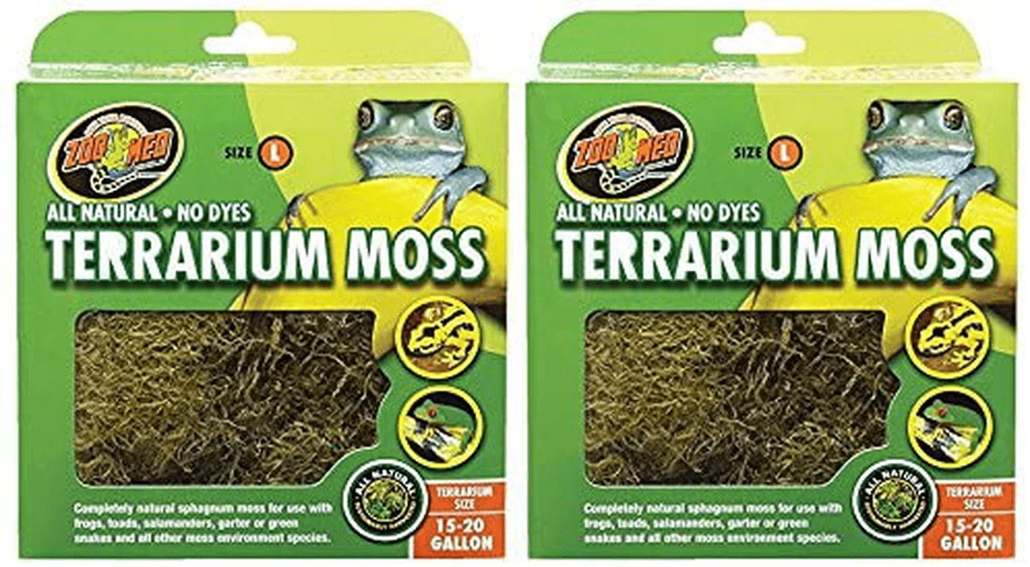 Zoo Med 2 Pack of Terrarium Moss, Large, 15 - 20 Gallon per Pack Animals & Pet Supplies > Pet Supplies > Reptile & Amphibian Supplies > Reptile & Amphibian Substrates Zoo Med   