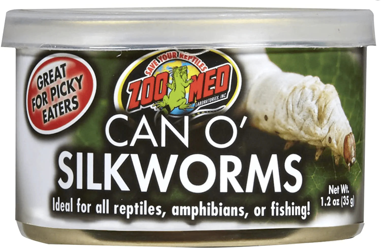 Zoo Med 4 Pack of Can O' Silkworms, 1.2 Ounces per Can Animals & Pet Supplies > Pet Supplies > Reptile & Amphibian Supplies > Reptile & Amphibian Food PLM   