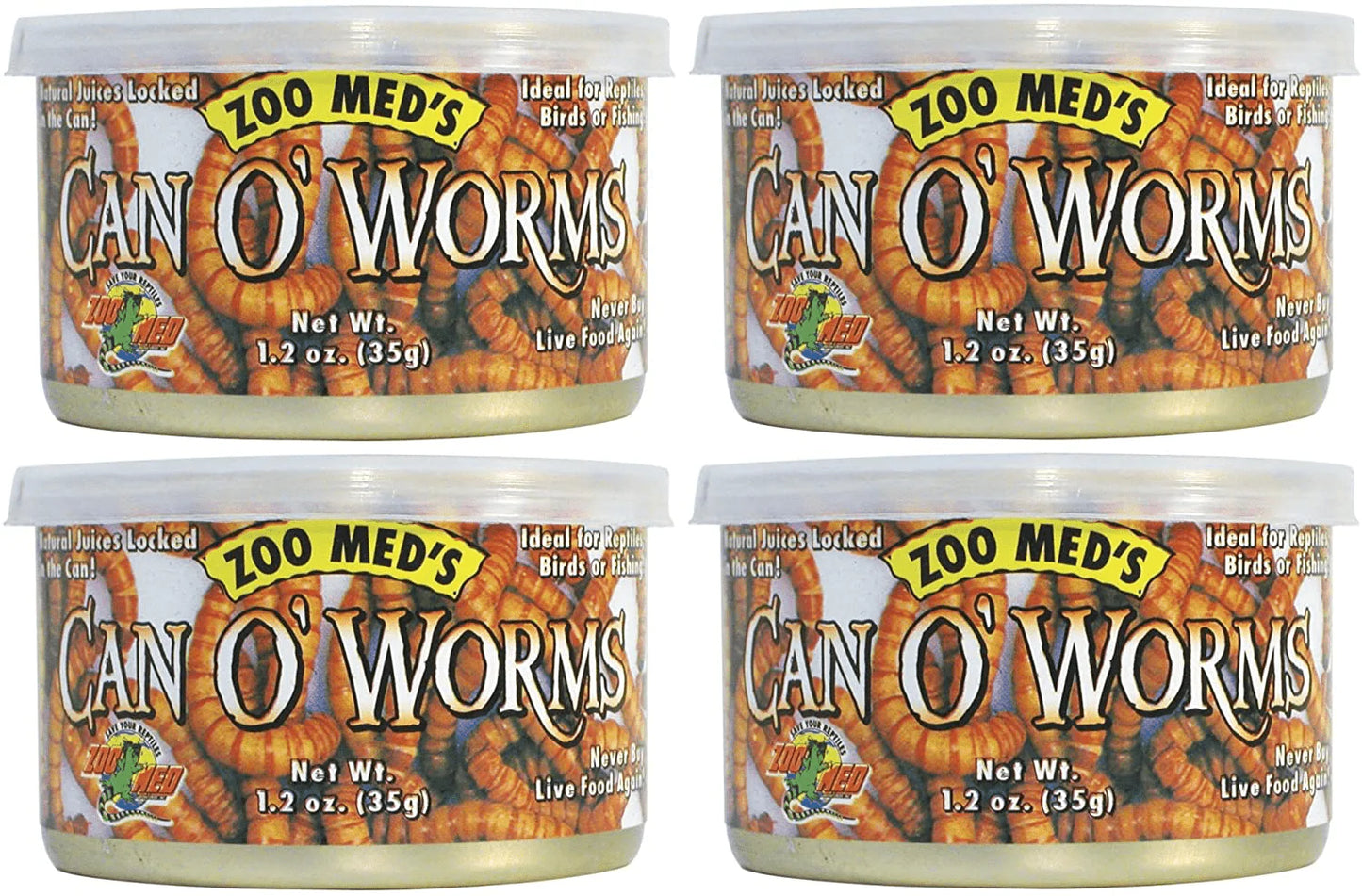 Zoo Med Can O' Worms 1.2 Oz - Pack of 4 Animals & Pet Supplies > Pet Supplies > Reptile & Amphibian Supplies > Reptile & Amphibian Food Zoo Med   