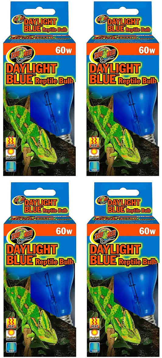 Zoo Med Daylight Blue Reptile Bulb 60 Watts - Pack of 4 Animals & Pet Supplies > Pet Supplies > Reptile & Amphibian Supplies > Reptile & Amphibian Habitat Heating & Lighting Zoo Med   