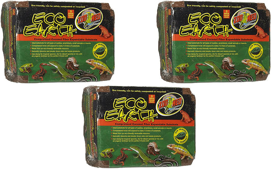 Zoo Med Eco Earth Compressed Coconut Fiber Substrate, 9 Bricks Animals & Pet Supplies > Pet Supplies > Reptile & Amphibian Supplies > Reptile & Amphibian Substrates Zoo Med   