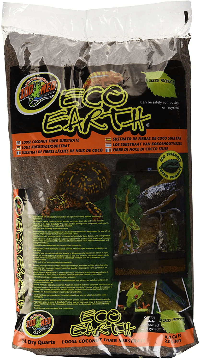 Zoo Med Eco Earth Loose Coconut Fiber Substrate Animals & Pet Supplies > Pet Supplies > Reptile & Amphibian Supplies > Reptile & Amphibian Substrates Zoo Med 24 quart  