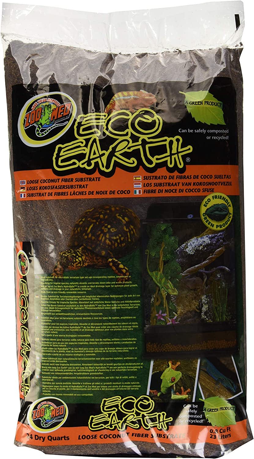 Zoo Med Eco Earth Loose Coconut Fiber Substrate, 8 Quarts Animals & Pet Supplies > Pet Supplies > Reptile & Amphibian Supplies > Reptile & Amphibian Substrates Zoo Med 24 quart  