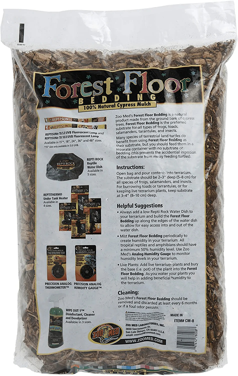 Zoo Med Forest Floor Bedding, 8.8 Litre Animals & Pet Supplies > Pet Supplies > Reptile & Amphibian Supplies > Reptile & Amphibian Substrates Zoo Med   