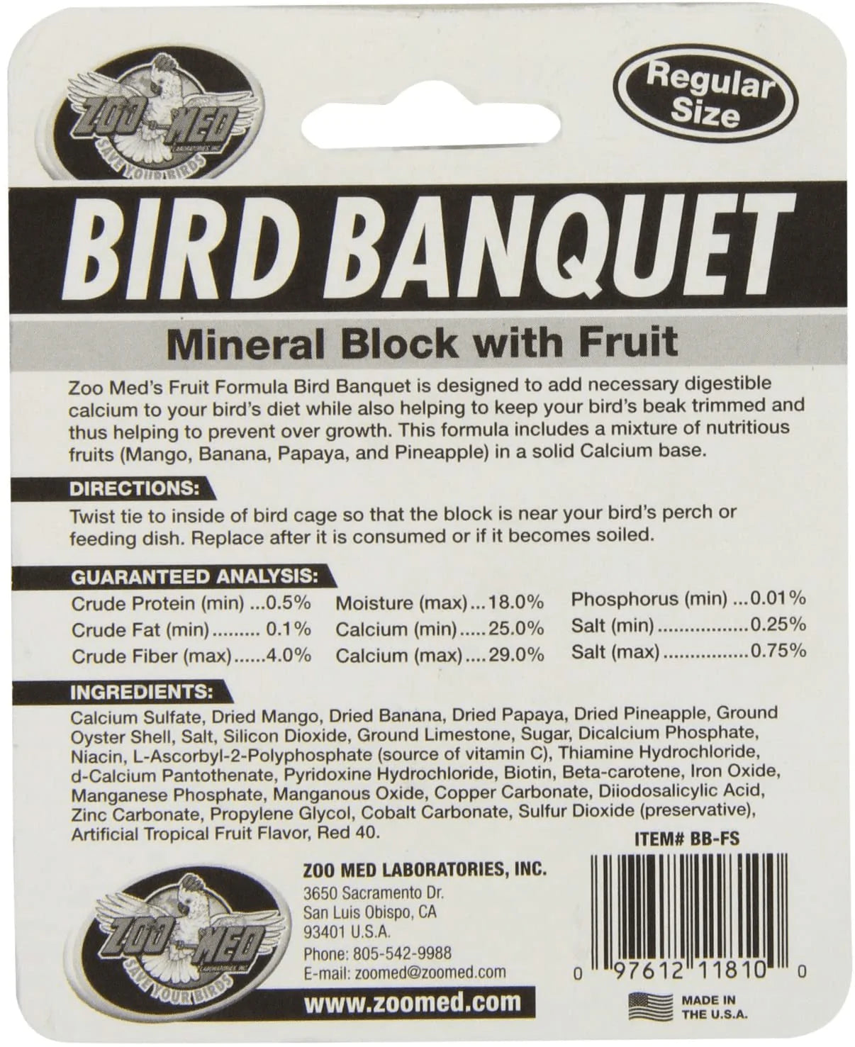 Zoo Med Laboratories Bird Banquet Fruit Mineral Blocks, Small (3 Pack) Animals & Pet Supplies > Pet Supplies > Bird Supplies > Bird Treats Zoo Med   