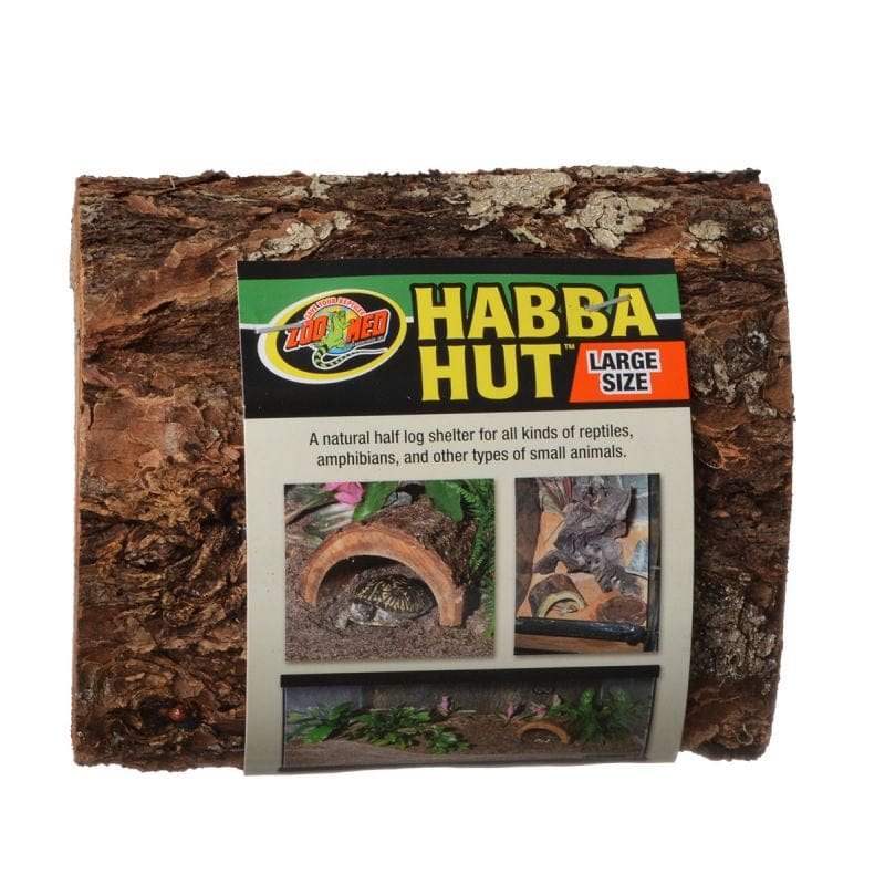 Zoo Med Laboratories Reptile Habba Hut? for Reptiles, Amphibians & Small Animals Small 2 X 4.5 X 3.25 Inch Animals & Pet Supplies > Pet Supplies > Reptile & Amphibian Supplies > Reptile & Amphibian Habitat Accessories Zoo Med Laboratories Large - 3 count  