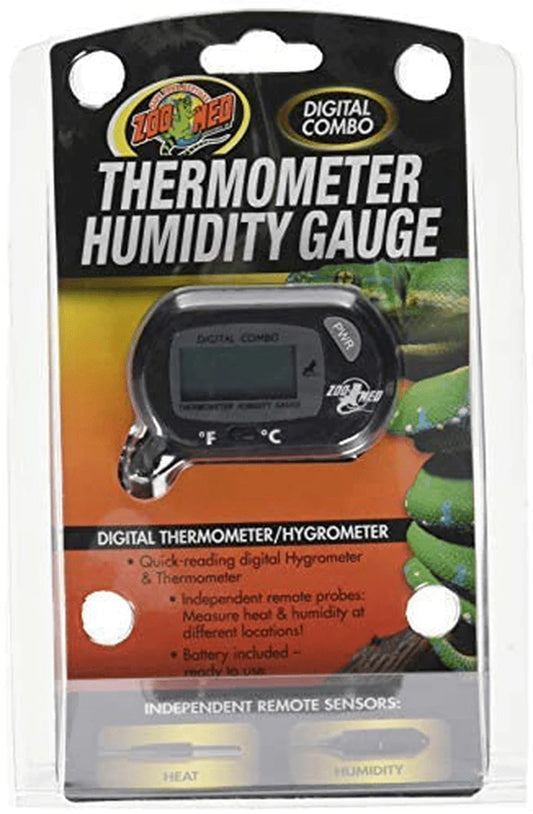 Zoo Med Labs Digital Thermometer Humidity Gauge Animals & Pet Supplies > Pet Supplies > Reptile & Amphibian Supplies > Reptile & Amphibian Habitat Accessories Zoo Med   