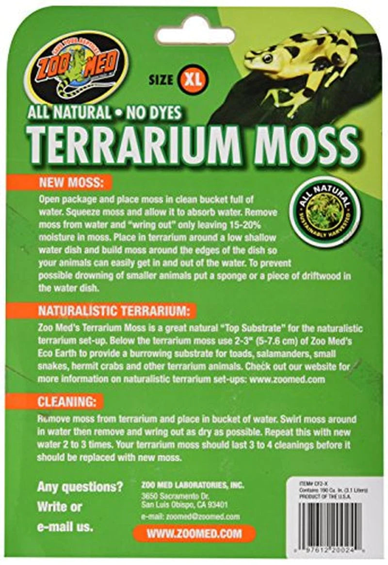 Zoo Med Terrarium Moss 30-40 Gallons Animals & Pet Supplies > Pet Supplies > Reptile & Amphibian Supplies > Reptile & Amphibian Substrates Zoo Med Laboratories   