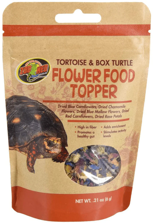 Zoo Med Tortoise & Box Turtle Flower Food Topper 0.21 Oz - Pack of 2 Animals & Pet Supplies > Pet Supplies > Reptile & Amphibian Supplies > Reptile & Amphibian Food Zoo Med   