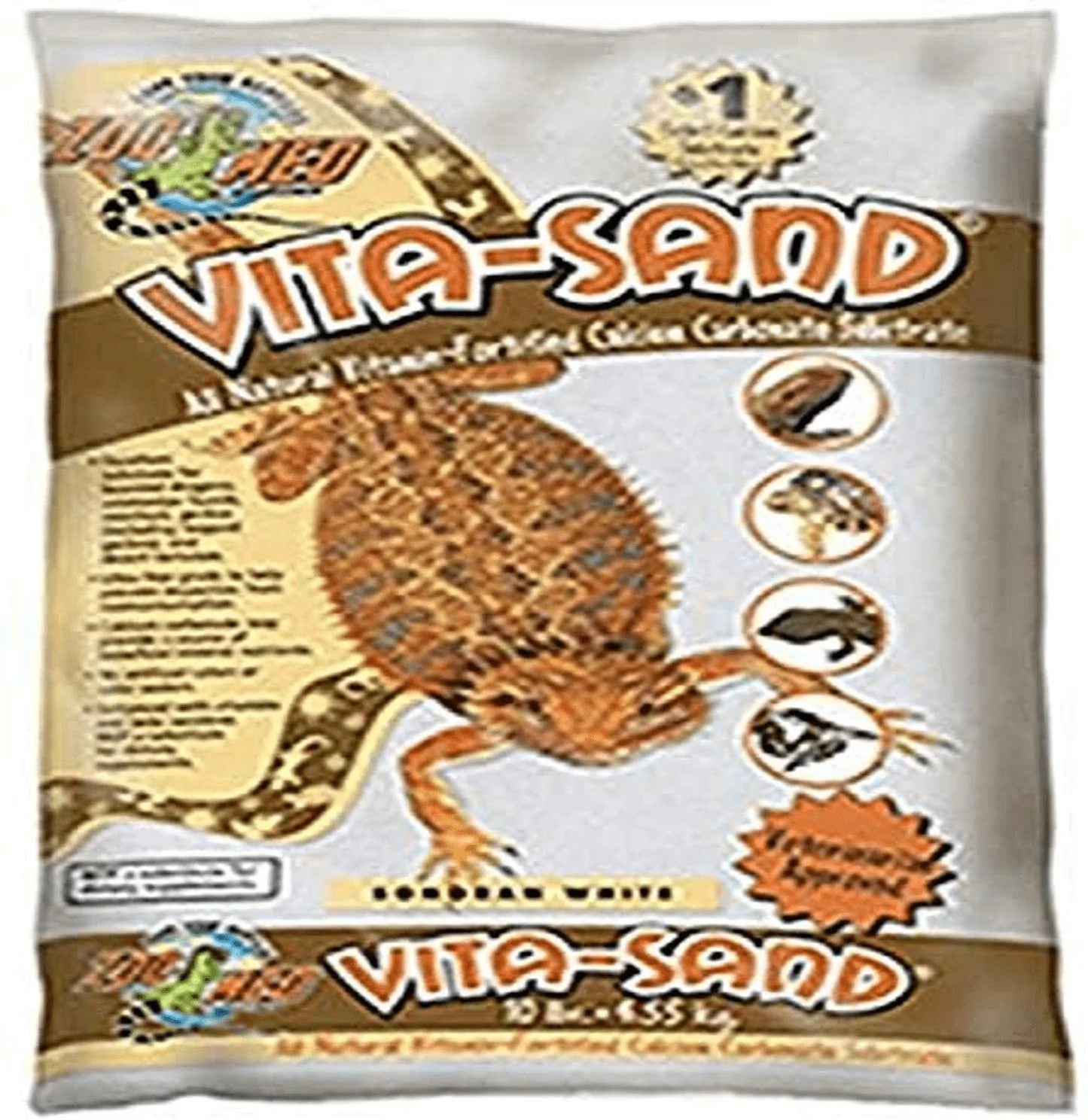 Zoo Med Vita Sand, 10 Pounds, White Animals & Pet Supplies > Pet Supplies > Reptile & Amphibian Supplies > Reptile & Amphibian Substrates Zoo Med   