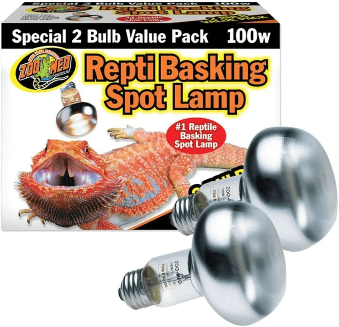 Zoomed Repti Basking Spot Bulb - Value 2 Pack 100 WATT - plus Exclusive Notebook Animals & Pet Supplies > Pet Supplies > Reptile & Amphibian Supplies > Reptile & Amphibian Habitat Accessories PLM   