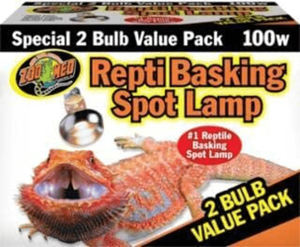 Zoomed Repti Basking Spot Bulb - Value 2 Pack 100 WATT - plus Exclusive Notebook Animals & Pet Supplies > Pet Supplies > Reptile & Amphibian Supplies > Reptile & Amphibian Habitat Accessories PLM   