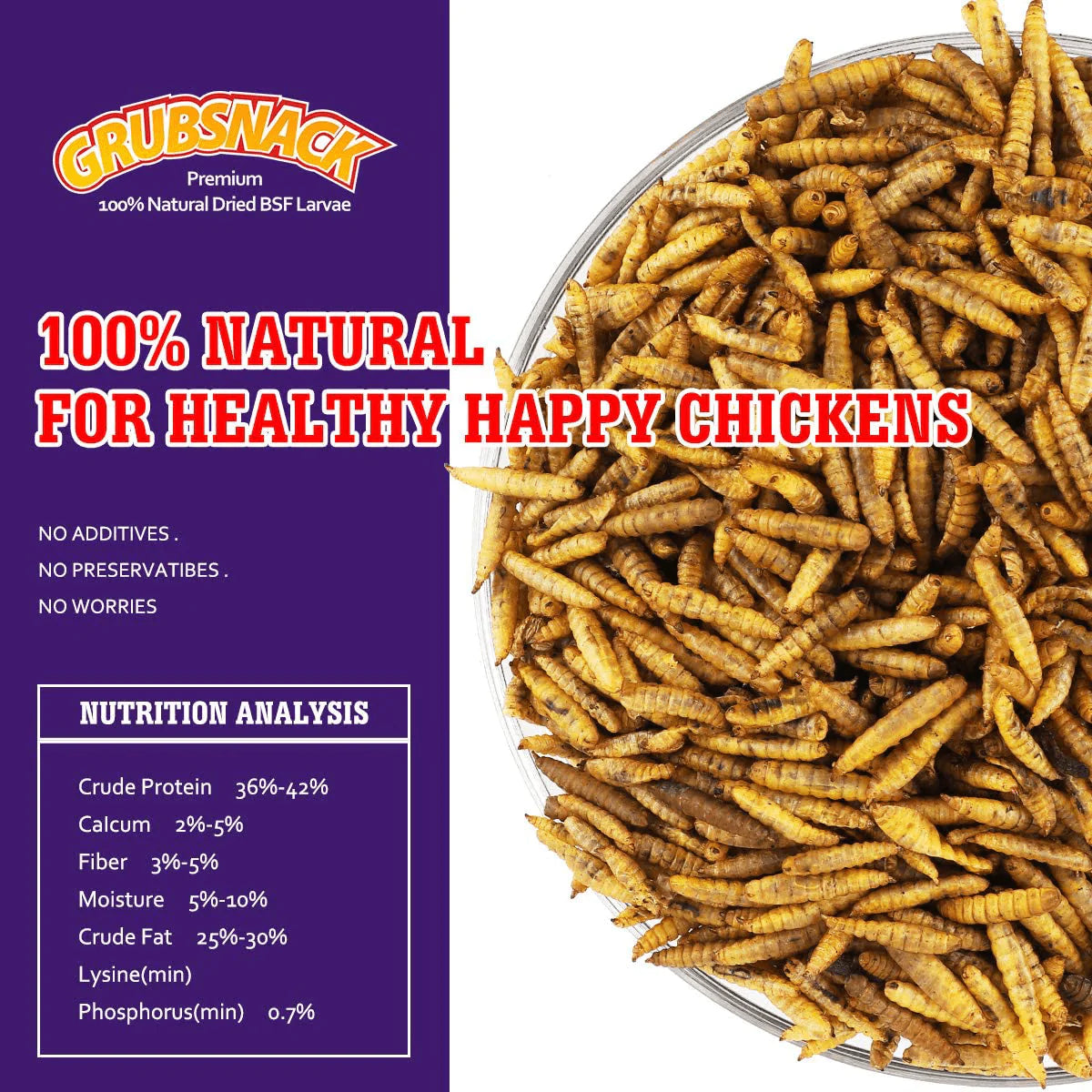 Zower 10 Lbs Natural Meally Worms-Dried Black Soldier Fly Larvae,Rich-Protein Scratch Treats with over 85X More Calcium than Dried Mealworms for Chicken,Egg Laying Hens,Birds,Amphibians and Reptiles Animals & Pet Supplies > Pet Supplies > Bird Supplies > Bird Treats Zower   