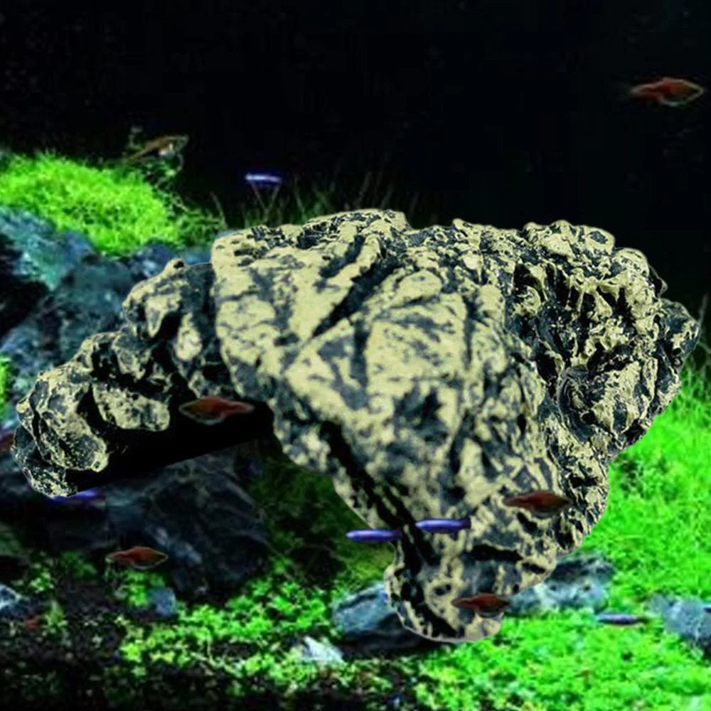 ZPAQI Reptile Rock Hideout Habitat Decoration Non Toxic Resin Realistic Cave for Pocket Pets Small Amphibians Spiders Iguanas Animals & Pet Supplies > Pet Supplies > Small Animal Supplies > Small Animal Habitat Accessories ZPAQI   