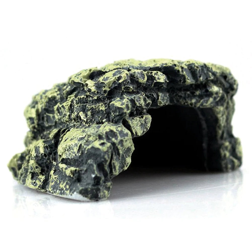 ZPAQI Reptile Rock Hideout Habitat Decoration Non Toxic Resin Realistic Cave for Pocket Pets Small Amphibians Spiders Iguanas Animals & Pet Supplies > Pet Supplies > Small Animal Supplies > Small Animal Habitat Accessories ZPAQI   