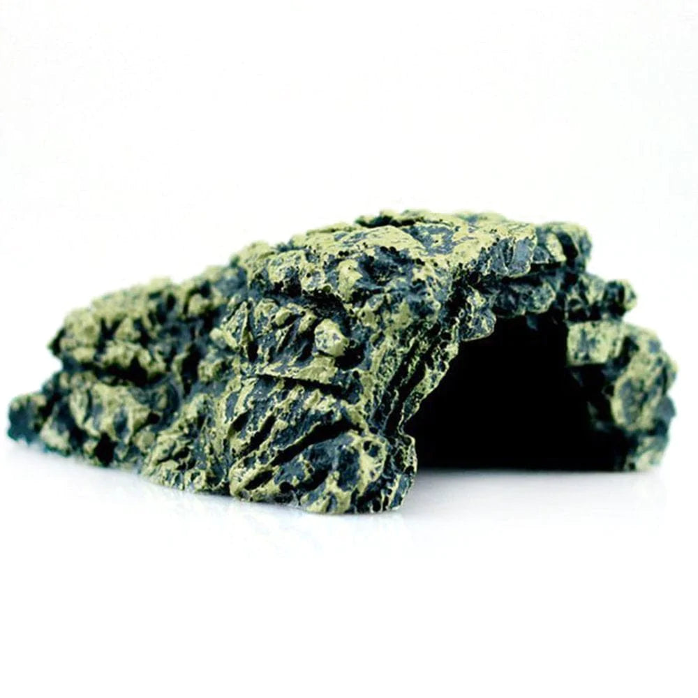 ZPAQI Reptile Rock Hideout Habitat Decoration Non Toxic Resin Realistic Cave for Pocket Pets Small Amphibians Spiders Iguanas Animals & Pet Supplies > Pet Supplies > Small Animal Supplies > Small Animal Habitat Accessories ZPAQI   