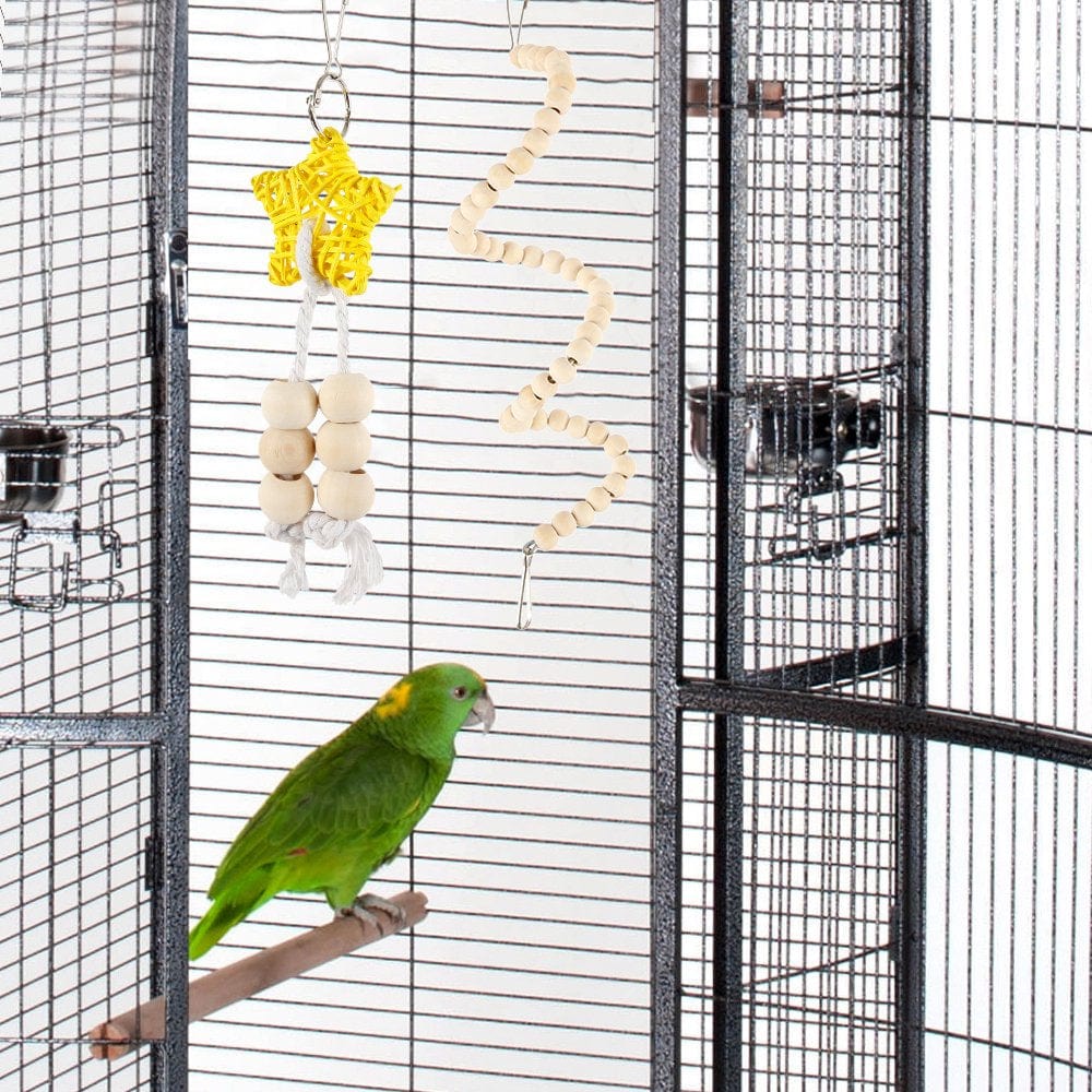 ZTOO 8Pcs/Set Pet Bird Beaks Metal Rope Small Parrot Toys Bite Chew Toys Budgie Cockatiel Cage Bird Fun Toy Animals & Pet Supplies > Pet Supplies > Bird Supplies > Bird Toys ZTOO   