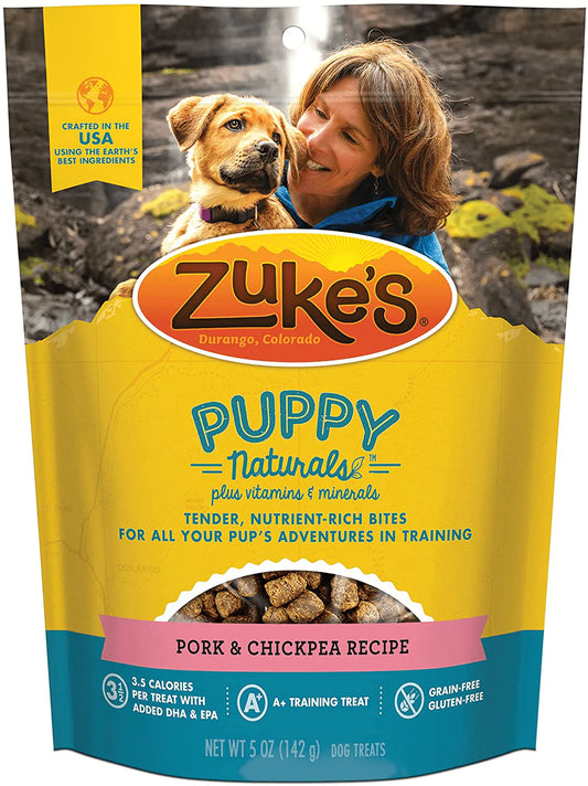 Zuke'S Puppy Naturals Training Dog Treats Crafted in the USA Animals & Pet Supplies > Pet Supplies > Small Animal Supplies > Small Animal Treats Zuke's Pork & Chickpea 5 Ounce (Pack of 1) 