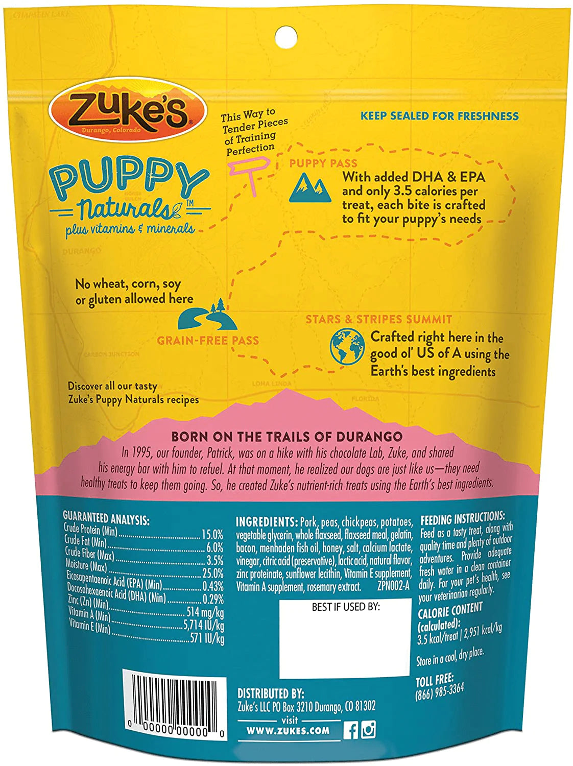 Zuke'S Puppy Naturals Training Dog Treats Crafted in the USA Animals & Pet Supplies > Pet Supplies > Small Animal Supplies > Small Animal Treats Zuke's   