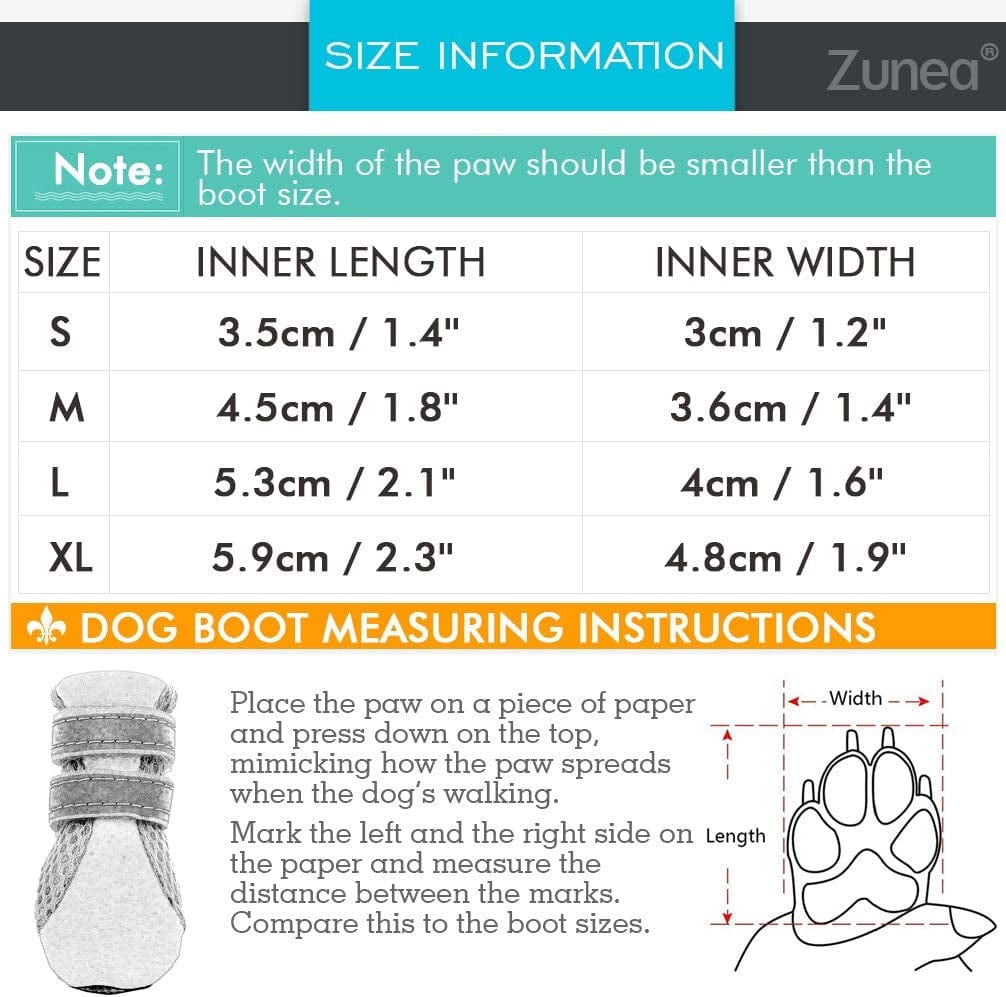 Zunea Dog Boots for Hot Pavement Summer Breathable Soft Mesh Paw Protectors Puppy Small Dog Shoes with Adjustable Safe Reflective Strap and Rugged Anti-Slip Sole Blue S