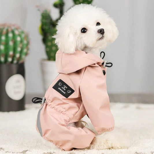 Zupora Hooded Dog Raincoat with Reflective Strip, Waterproof Slicker Poncho Dog Shirt Jacket Breathable Rainwear Pet Apparel for Puppy Small to Large Dogs, S-2XL Animals & Pet Supplies > Pet Supplies > Dog Supplies > Dog Apparel Zupora XL Pink 