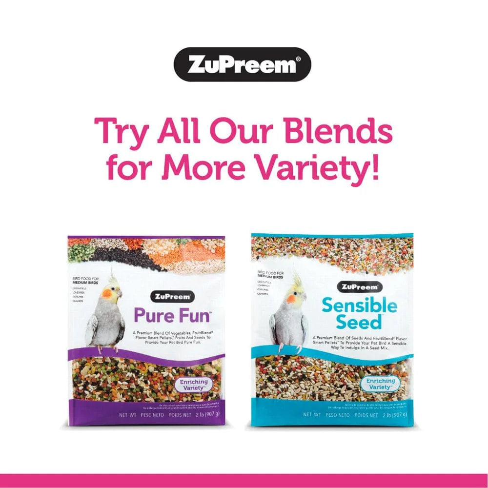 Zupreem Bright Blends | Daily Bird Food | for Large Birds Animals & Pet Supplies > Pet Supplies > Bird Supplies > Bird Food Zupreem   