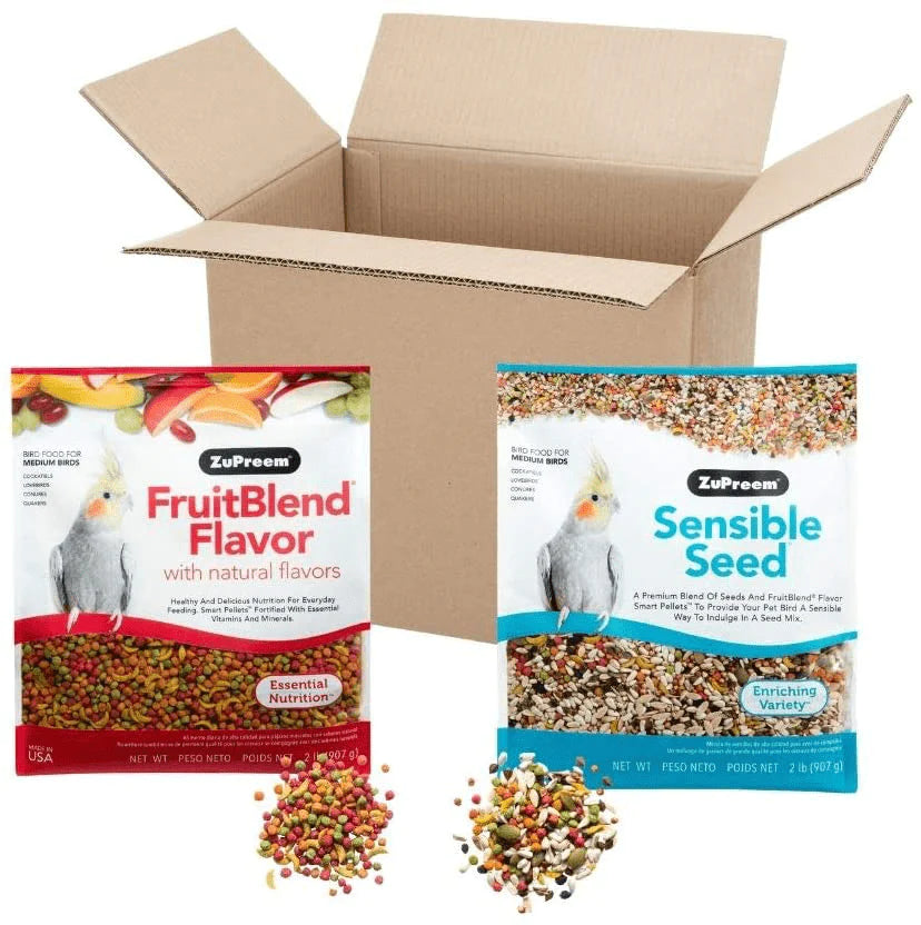 Zupreem Bundle Fruitblend Flavor Pellets & Sensible Seed for Medium Birds, 2 Lb (Pack of 2) - Essential Nutrition & Enriching Variety Animals & Pet Supplies > Pet Supplies > Bird Supplies > Bird Treats ZuPreem   