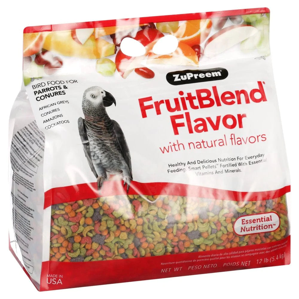 Zupreem Fruitblend | Daily Bird Food for Parrots & Conures | 12Lbs Animals & Pet Supplies > Pet Supplies > Bird Supplies > Bird Food Zupreem   