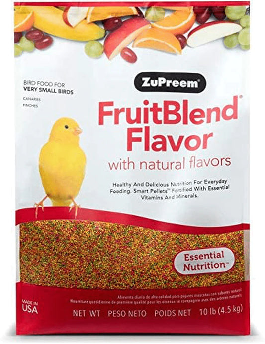 Zupreem Fruitblend Flavor Pellets Bird Food for Very Small Birds (Multiple Sizes) - Daily Blend Made in USA for Canaries, Finches Animals & Pet Supplies > Pet Supplies > Bird Supplies > Bird Food ZuPreem FruitBlend 10 Pound (Pack of 1) 