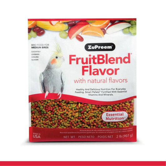 Zupreem® Fruitblend® Flavor with Natural Flavors | Daily Bird Food for Medium Birds | 2 Lb Animals & Pet Supplies > Pet Supplies > Bird Supplies > Bird Treats Zupreem   