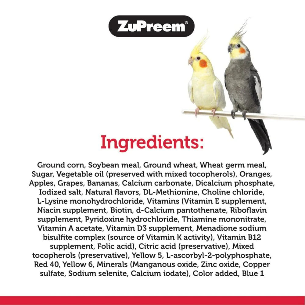 Zupreem® Fruitblend® Flavor with Natural Flavors | Daily Bird Food for Medium Birds | 2 Lb Animals & Pet Supplies > Pet Supplies > Bird Supplies > Bird Treats Zupreem   
