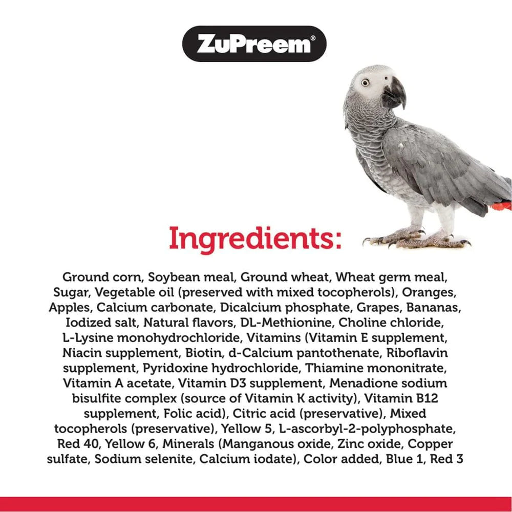 Zupreem® Fruitblend® Flavor with Natural Flavors | Daily Bird Food for Parrots & Conures | 2Lbs Animals & Pet Supplies > Pet Supplies > Bird Supplies > Bird Treats Zupreem   