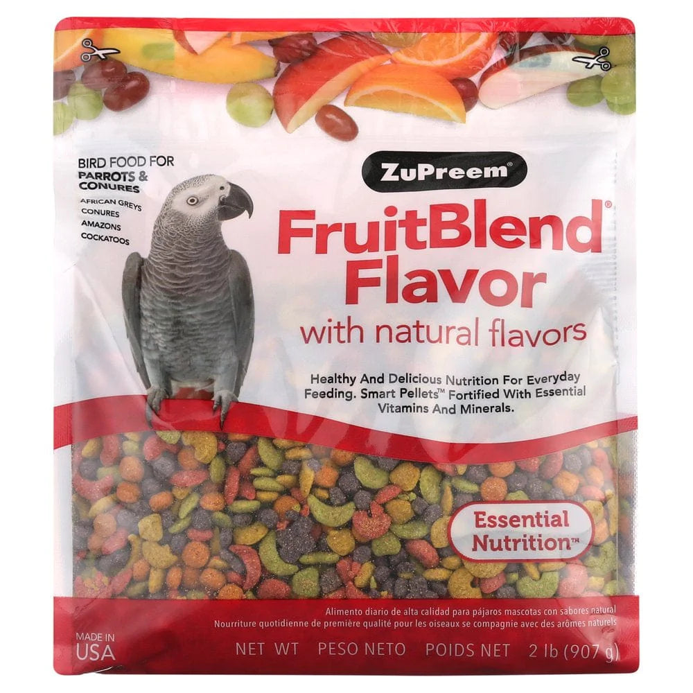 Zupreem® Fruitblend® Flavor with Natural Flavors | Daily Bird Food for Parrots & Conures | 2Lbs Animals & Pet Supplies > Pet Supplies > Bird Supplies > Bird Treats Zupreem   