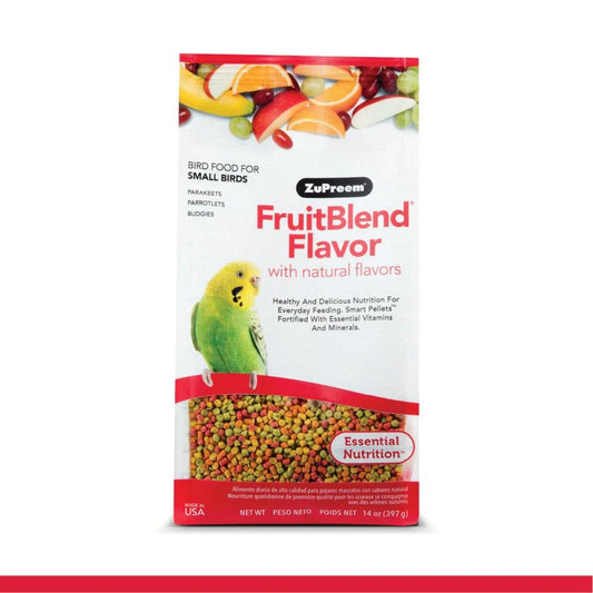 Zupreem® Fruitblend® Flavor with Natural Flavors | Daily Bird Food for Small Birds | 14 Ounces Animals & Pet Supplies > Pet Supplies > Bird Supplies > Bird Food Zupreem   