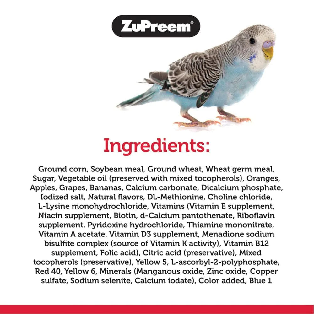 Zupreem® Fruitblend® Flavor with Natural Flavors | Daily Bird Food for Small Birds | 14 Ounces Animals & Pet Supplies > Pet Supplies > Bird Supplies > Bird Food Zupreem   