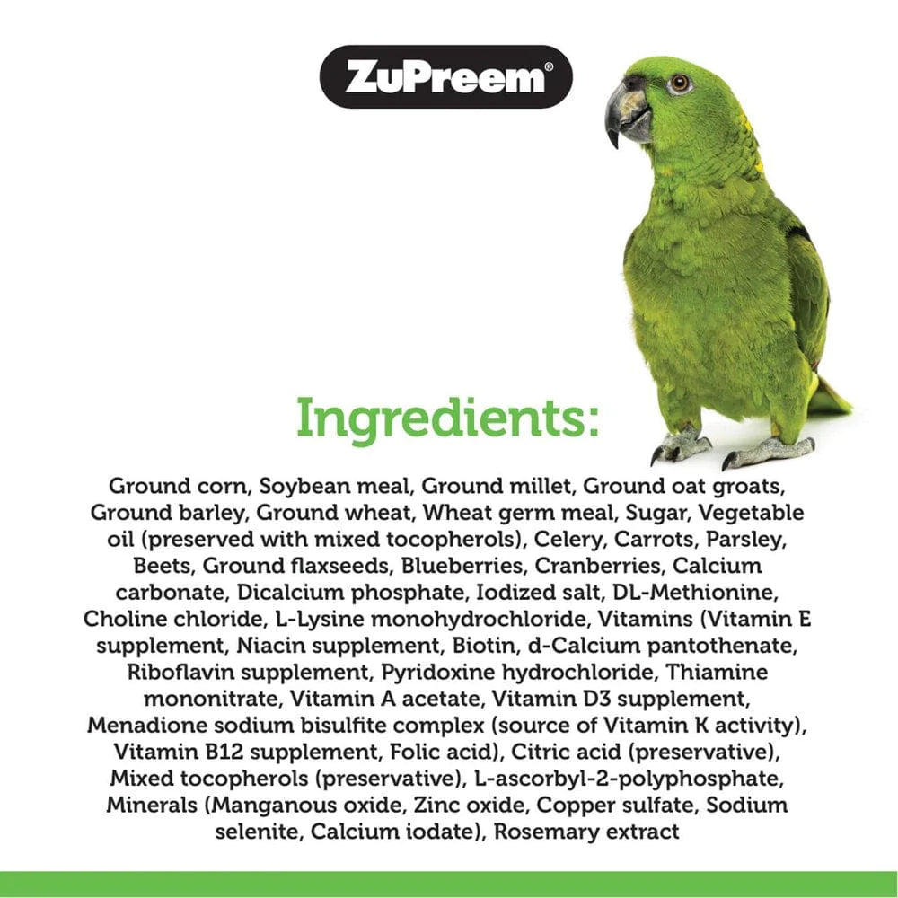 Zupreem® Natural Bird Food | Daily Bird Food for Parrots and Conures | 3 Lb Animals & Pet Supplies > Pet Supplies > Bird Supplies > Bird Treats Zupreem   