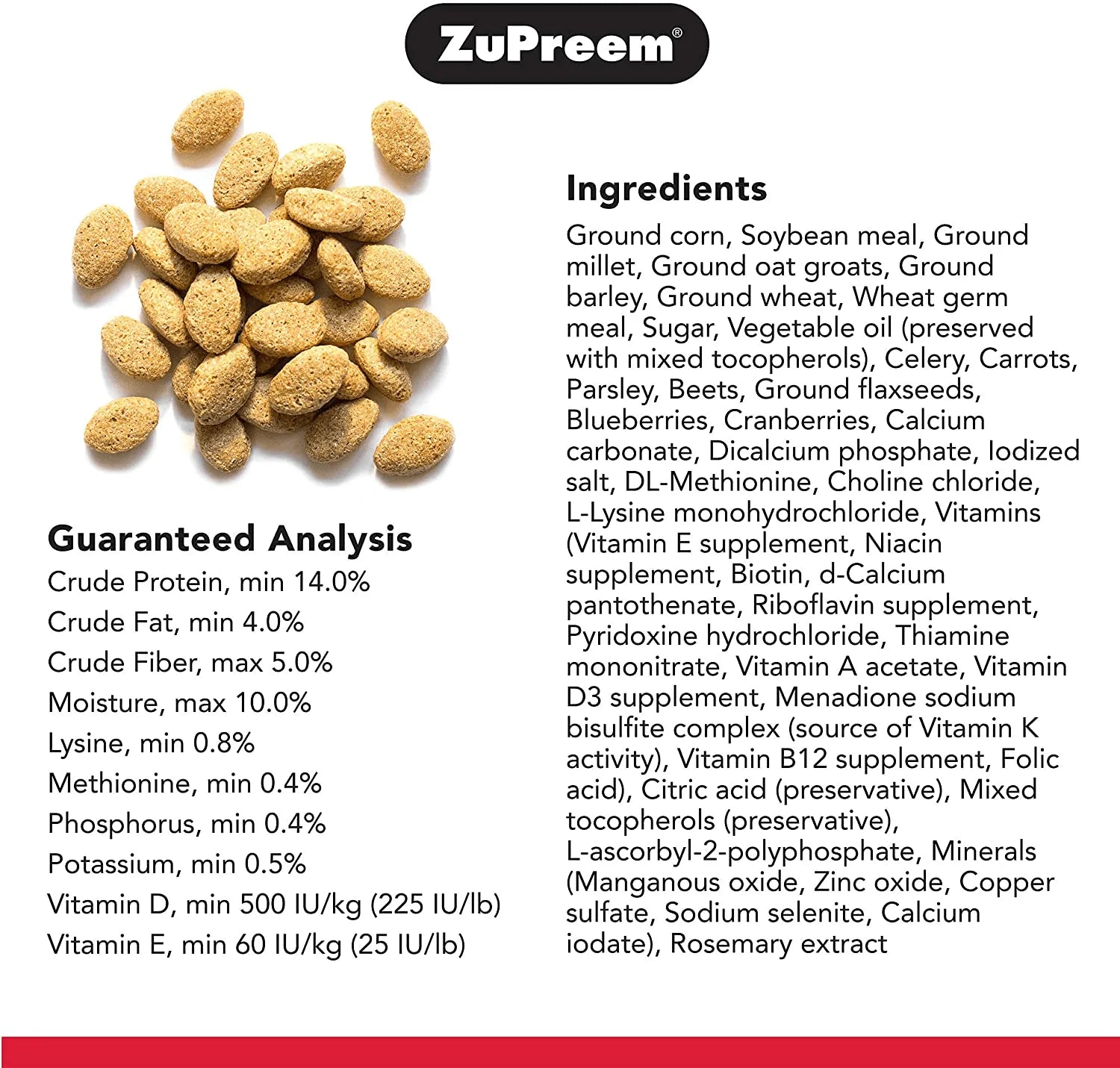 Zupreem Natural Bird Food Pellets for Large Birds (Multiple Sizes) - Everyday Feeding Made in USA, Essential Vitamins, Minerals, Amino Acids for Amazons, Macaws, Cockatoos Animals & Pet Supplies > Pet Supplies > Bird Supplies > Bird Food ZuPreem   