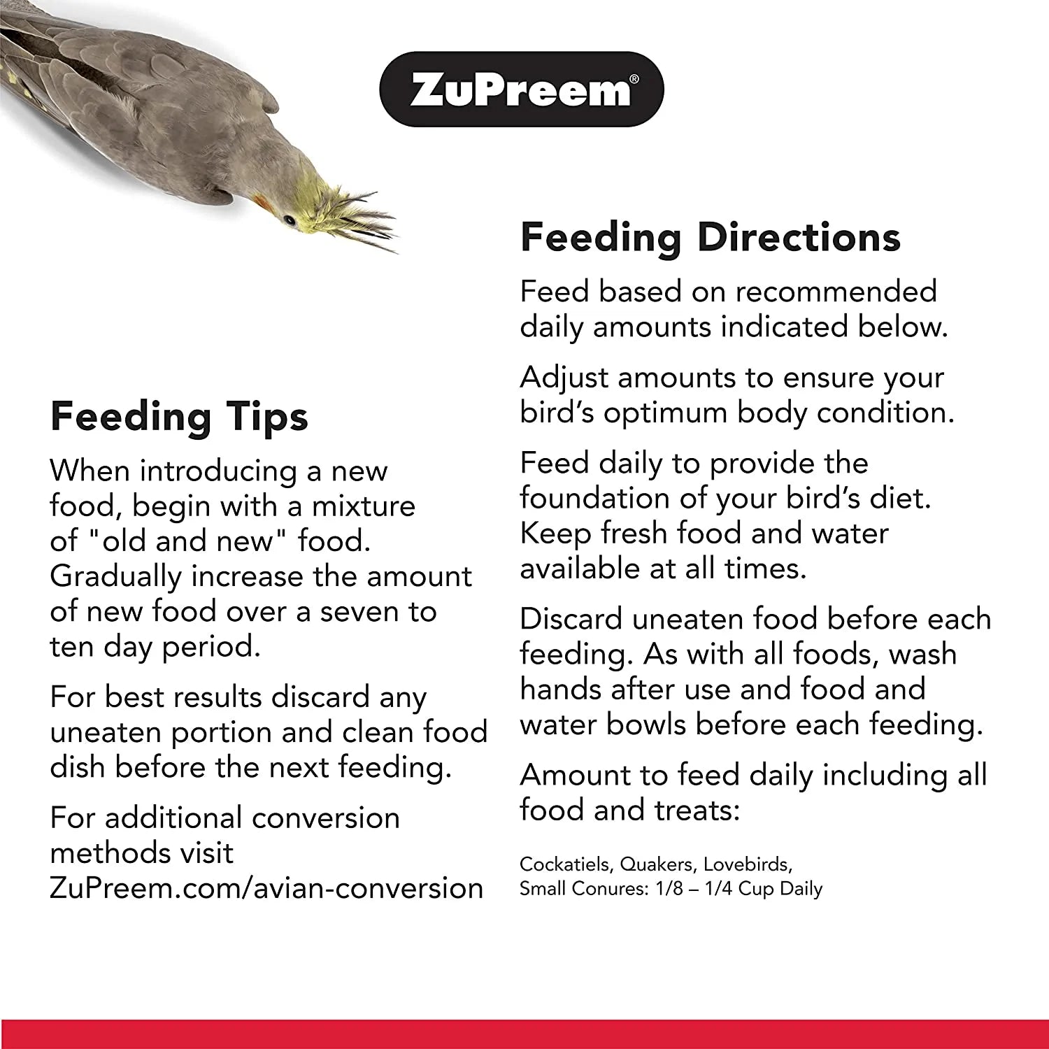 Zupreem Natural Pellets Bird Food for Medium Birds - Daily Nutrition, Made in USA for Cockatiels, Quakers, Lovebirds, Small Conures Animals & Pet Supplies > Pet Supplies > Bird Supplies > Bird Food ZuPreem   