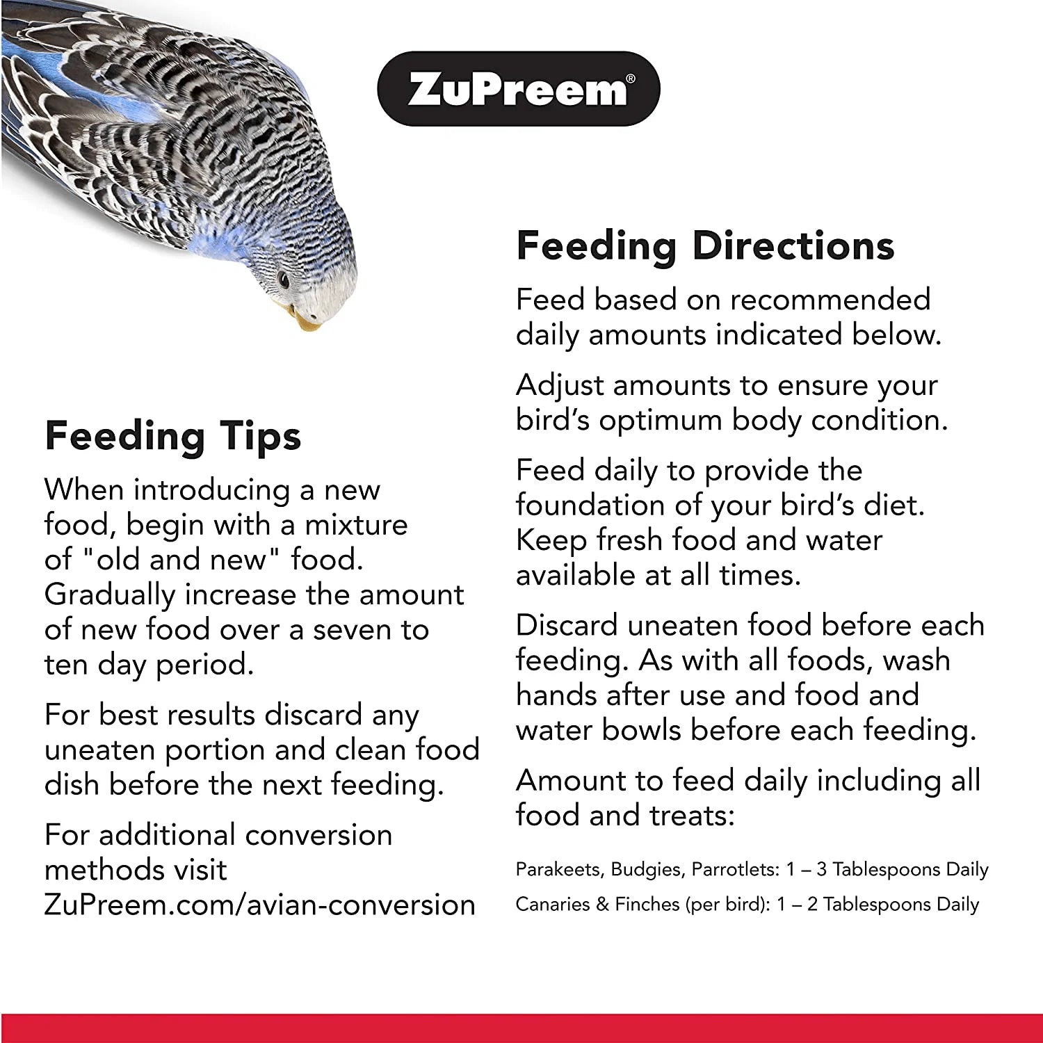 Zupreem Natural Pellets Bird Food for Small Birds, 2.25 Lb (Single & 2-Pack) - Made in USA, Essential Nutrition for Parakeets, Budgies, Parrotlets Animals & Pet Supplies > Pet Supplies > Bird Supplies > Bird Food ZuPreem   