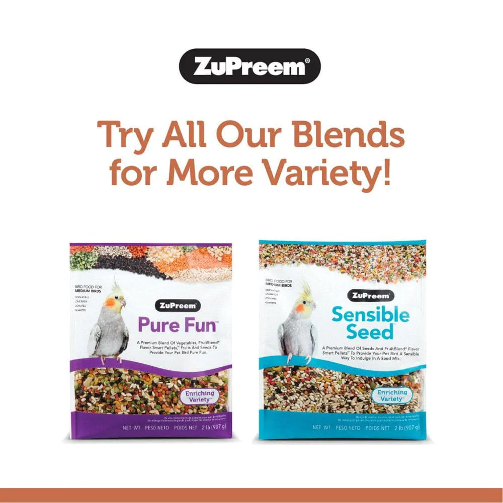 Zupreem® Nutblend® Flavor with Natural Nut Flavors | Daily Bird Food for Parrots and Conures | 3.25 Lb Animals & Pet Supplies > Pet Supplies > Bird Supplies > Bird Food Zupreem   