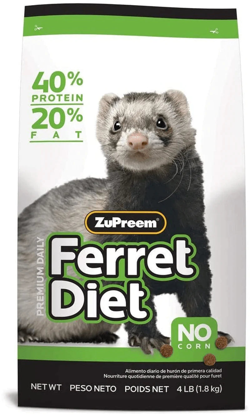 Zupreem Premium Daily Ferret Food - Made in USA, Complete Nutrition Diet, Highly Digestible, No Corn Animals & Pet Supplies > Pet Supplies > Small Animal Supplies > Small Animal Food ZuPreem -1 4 lb bag 