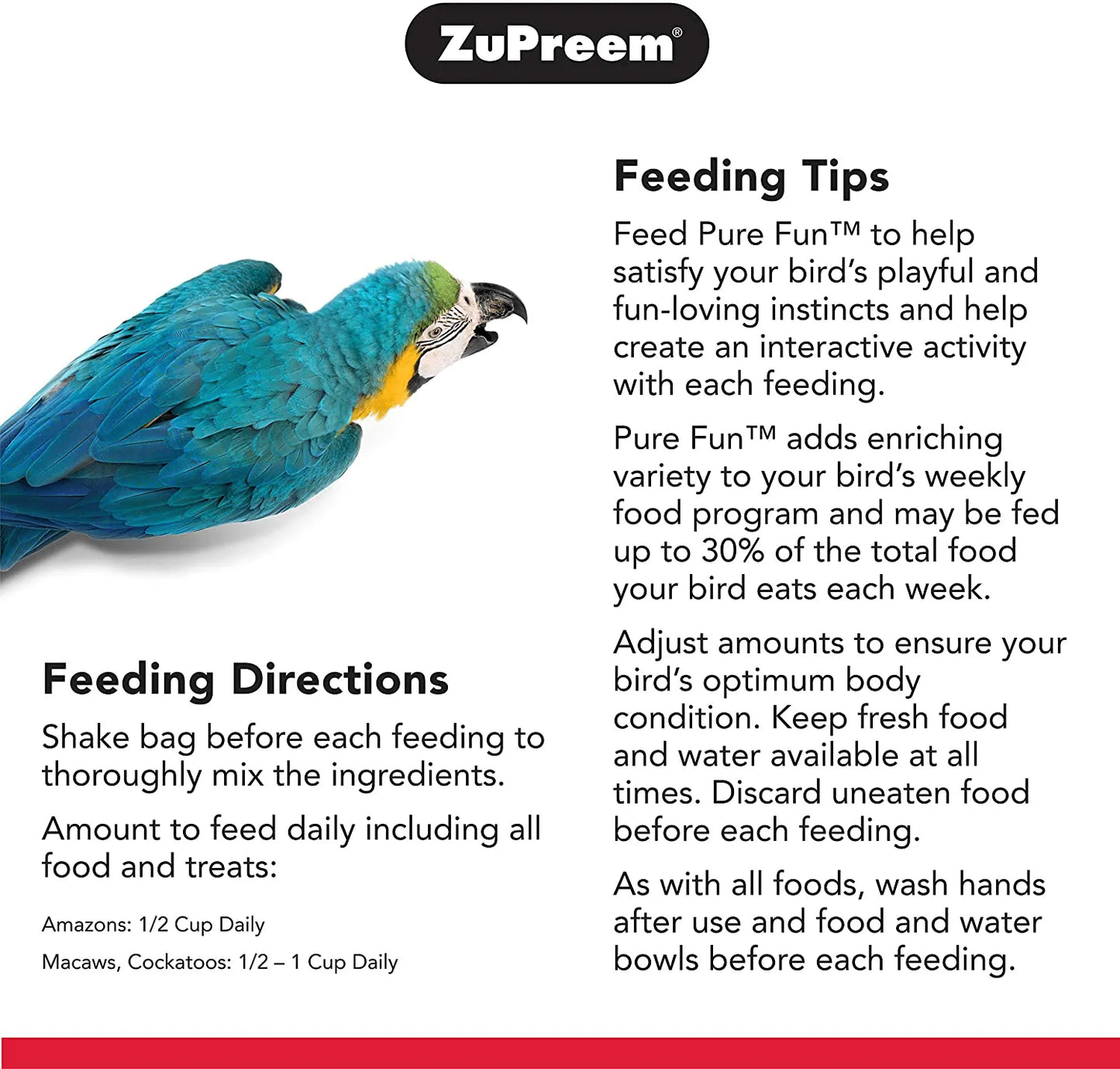 Zupreem Pure Fun Bird Food for Large Birds, 2 Lb (Single & 2-Pack) - Variety Blend of Fruit, Fruitblend Pellets, Vegetables, Nuts for Amazons, Macaws, Cockatoos Animals & Pet Supplies > Pet Supplies > Bird Supplies > Bird Food ZuPreem   