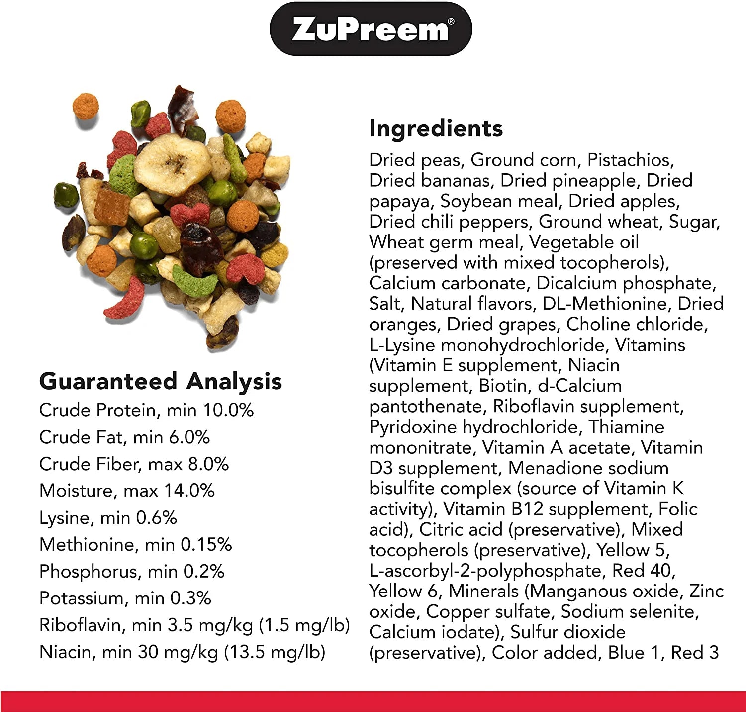 Zupreem Pure Fun Bird Food for Parrots & Conures, 2 Lb (Single or 2-Pack) - Blend of Fruit, Fruitblend Pellets, Vegetables, Nuts for Caiques, African Greys, Senegals, Amazons, Eclectus, Cockatoos Animals & Pet Supplies > Pet Supplies > Bird Supplies > Bird Food ZuPreem   