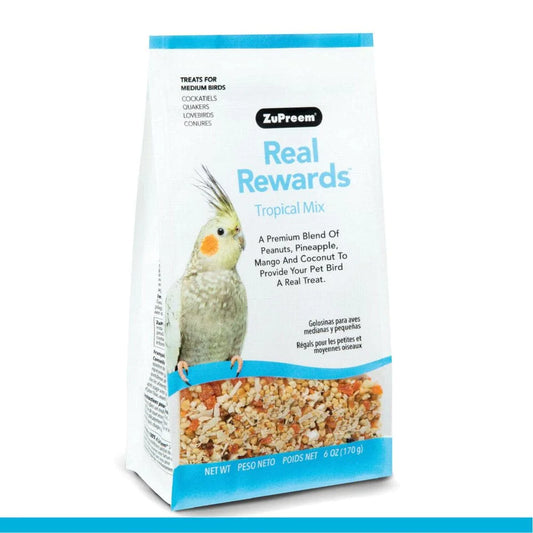 Zupreem® Real Rewards™ Tropical Mix | Treats for Medium Birds | 6 Ounces Animals & Pet Supplies > Pet Supplies > Bird Supplies > Bird Treats Zupreem   