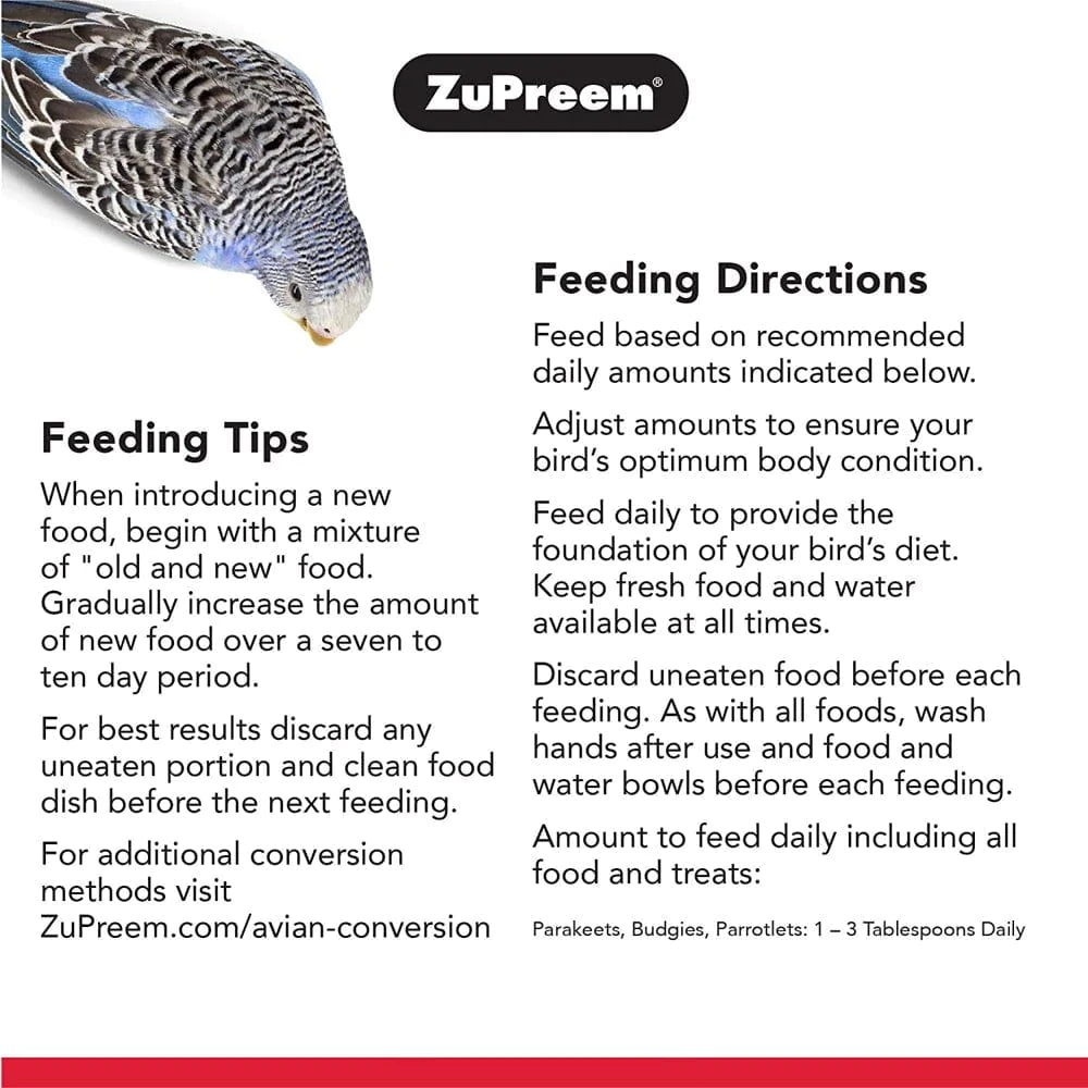 Zupreem Smart Selects Everyday Feeding Bird Food for Small Birds, 2 Lb Bag - a for Parakeets, Budgies, Parrotlets Animals & Pet Supplies > Pet Supplies > Bird Supplies > Bird Food Zupreem   