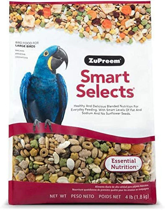 Zupreem Smart Selects Macaw Food, 4-Lb Bag Animals & Pet Supplies > Pet Supplies > Bird Supplies > Bird Food Zupreem   