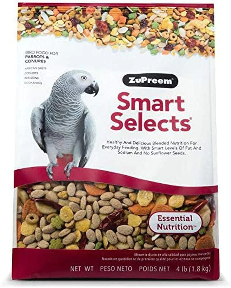 Zupreem Smart Selects Parrot & Conure Food, 4Lb. Animals & Pet Supplies > Pet Supplies > Bird Supplies > Bird Food Zupreem   