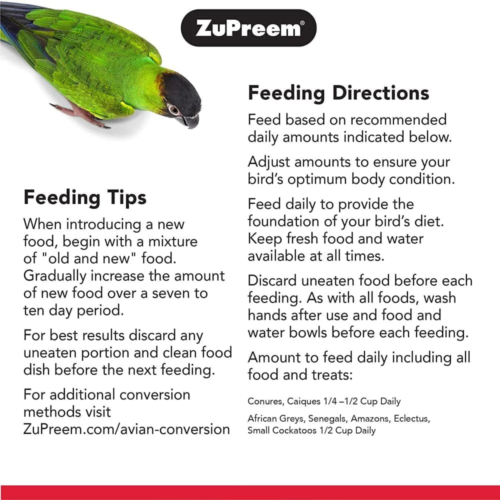 Zupreem Smart Selects Parrot & Conure Food, 4Lb. Animals & Pet Supplies > Pet Supplies > Bird Supplies > Bird Food Zupreem   