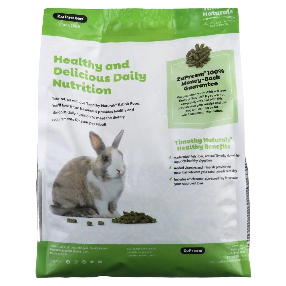 Zupreem® Timothy Naturals® Rabbit Food | Adult Rabbit Food | 5 Lb Animals & Pet Supplies > Pet Supplies > Small Animal Supplies > Small Animal Food Zupreem   